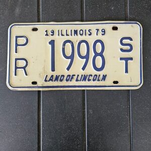 Vintage 1979 Illinois  License Plate 1970's  RP‎ 1998 ST Press State